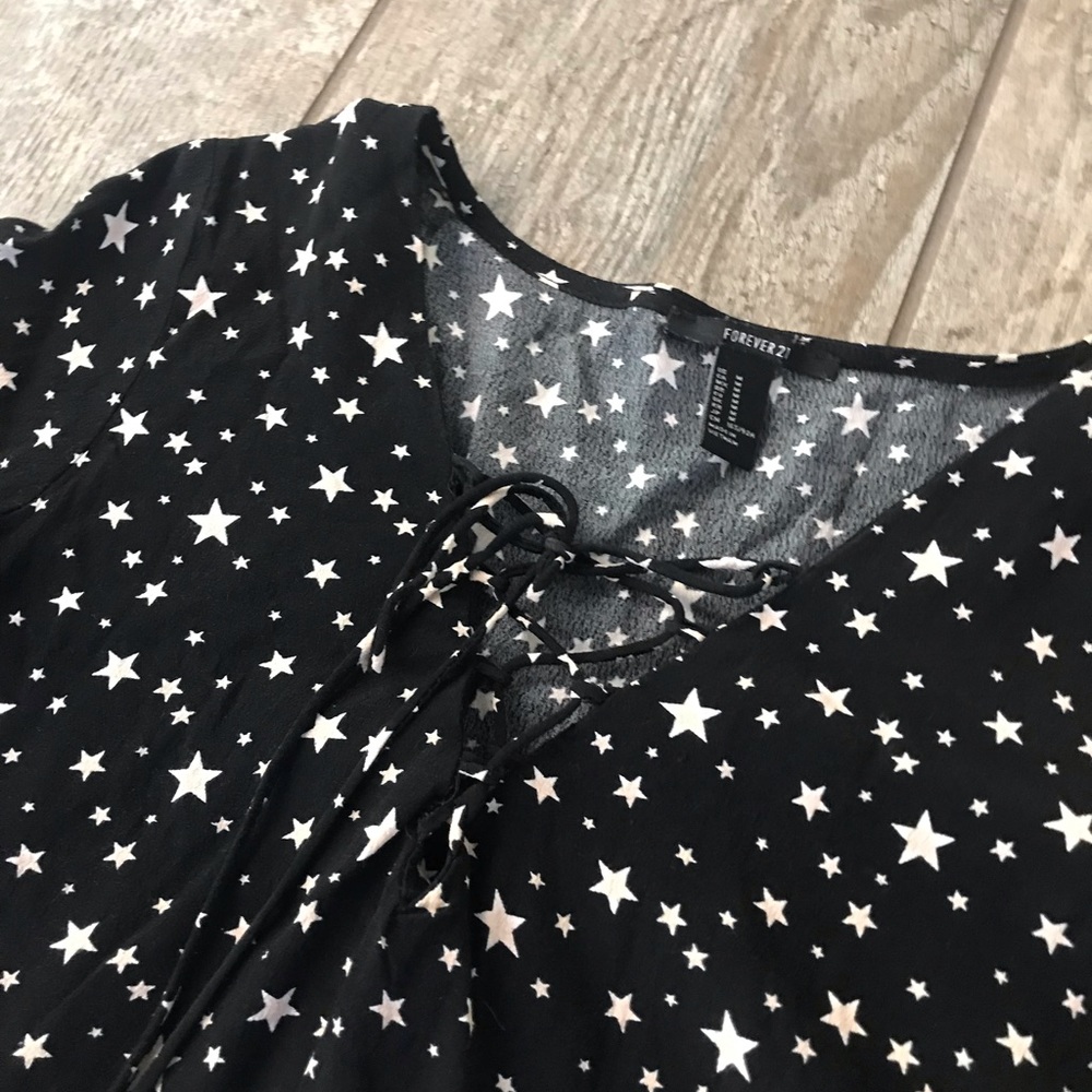 Star Lace Up Blouse